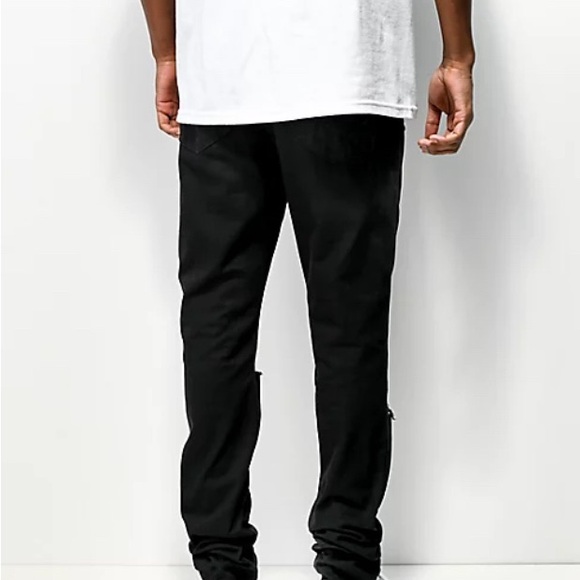 Empyre Verge Destroyed Black Tapered Skinny Jeans Size 30     (W313) - Picture 8 of 10